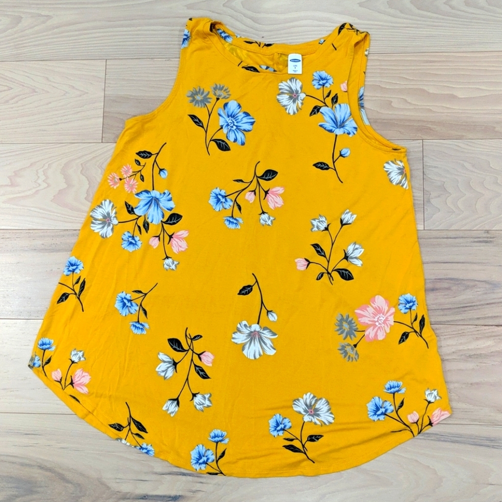 Yellow Floral Tank Top
